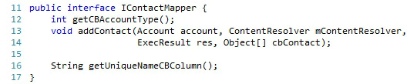 IcontactMapper インターフェースの定義