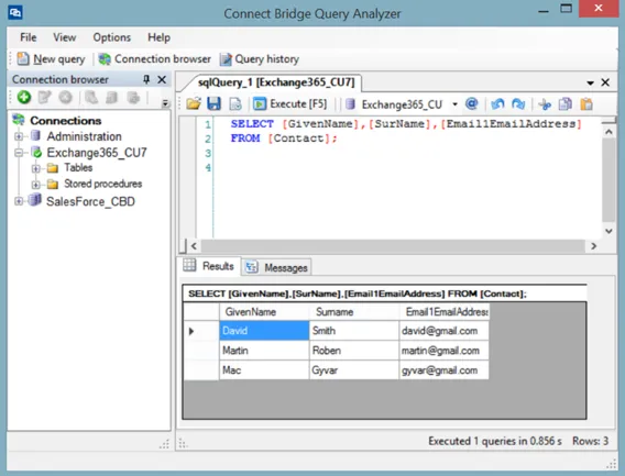 SQL integration of Exchange and Salesforce picture 5