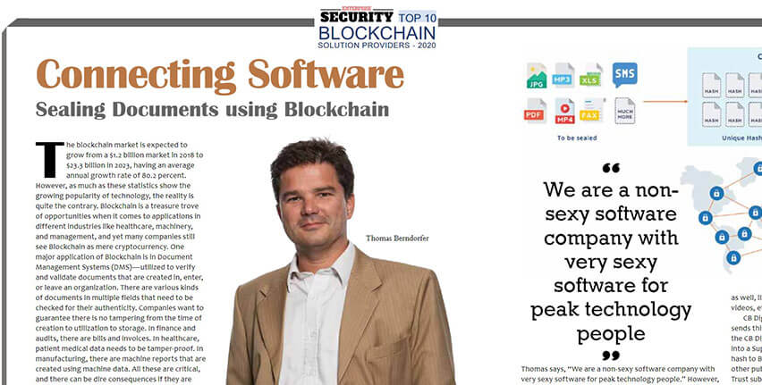 Featured image for “Connecting Software Sealing Documents using Blockchain”