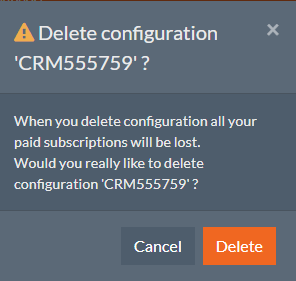 Delete confirmation