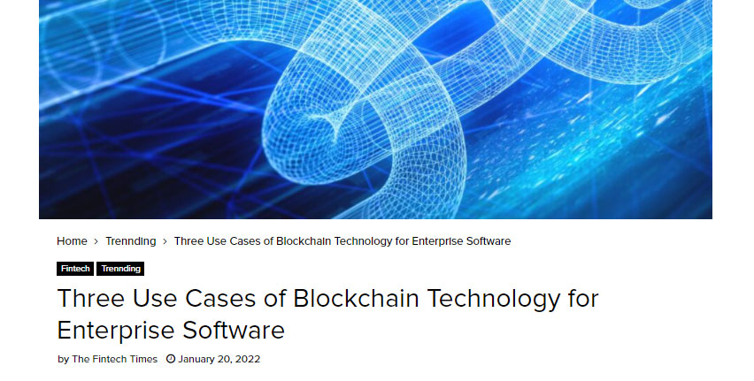 Three use cases of blockchain technology