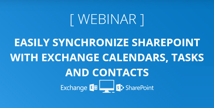Webinar - Easily synchronize SharePoint with Exchange