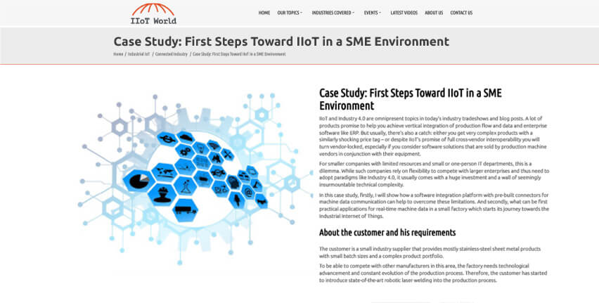 Featured image for “First Steps Toward IIoT in a SME Environment”