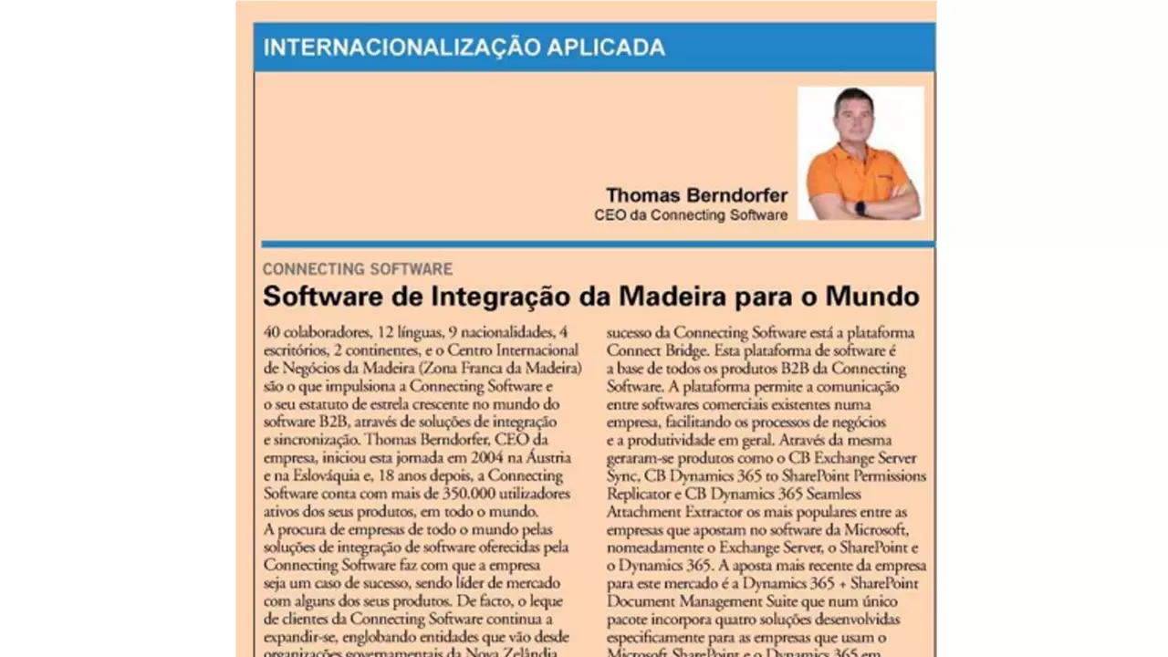 Featured image for “Integration Software from Madeira to the World”