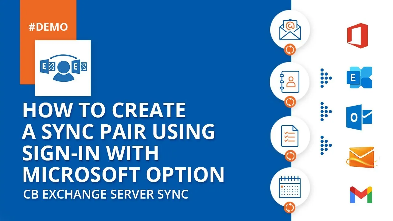 Hoe maak je een synchronisatiepaar met behulp van de aanmeldingsoptie van Microsoft in de GB-Exchange-server?