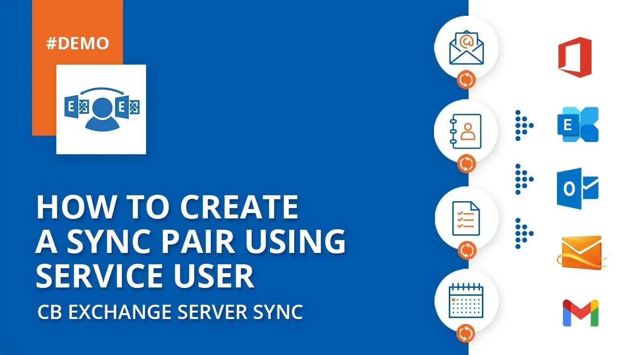 Erstellen eines Sync-Paares mit dem Dienst-Benutzer im CB-Exchange-Server-Sync-Thumbnail